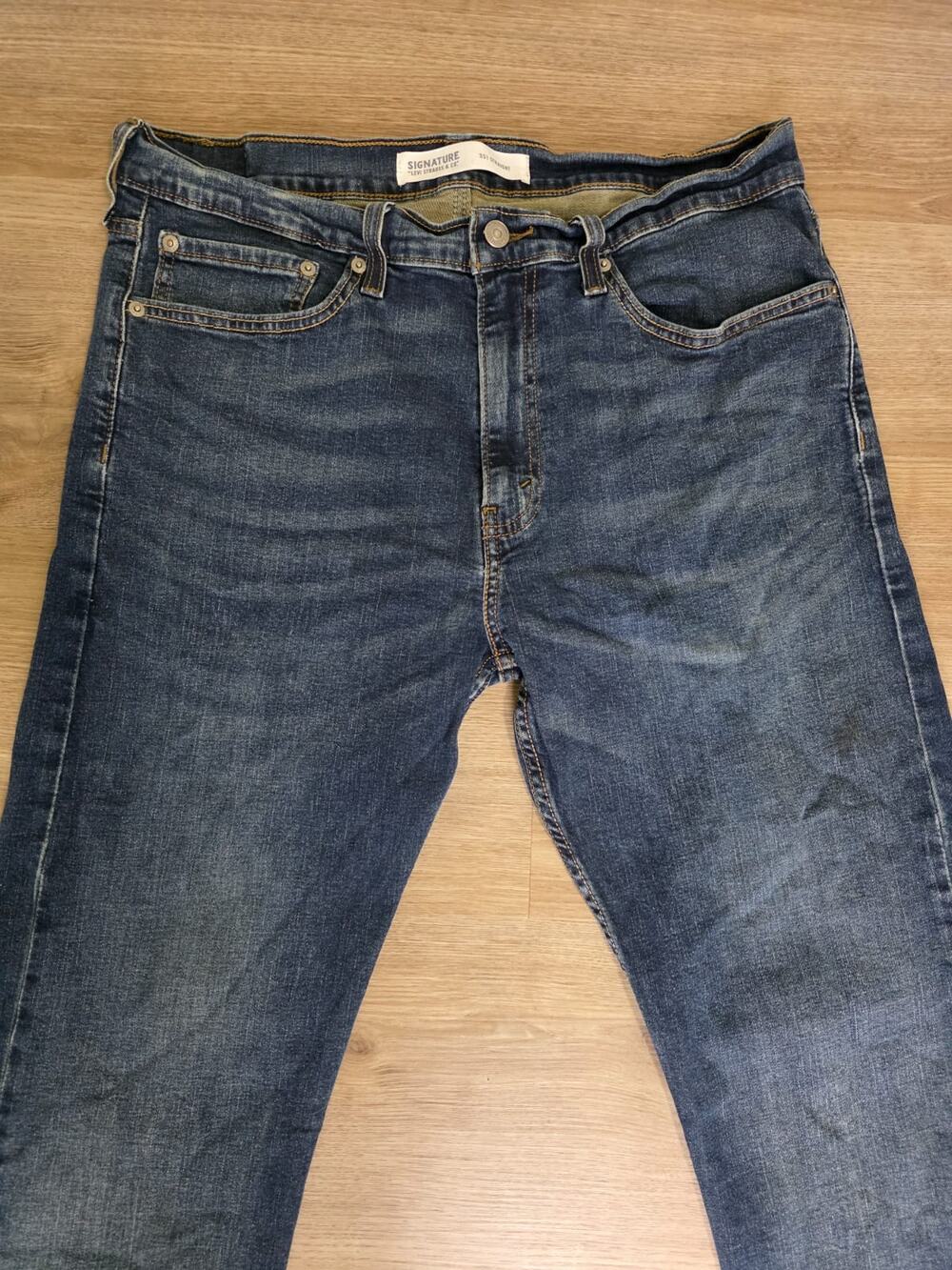 Levi's Signature S51 Straight Jeans Men's 34x34 Dark Wash Stretch WaterLess